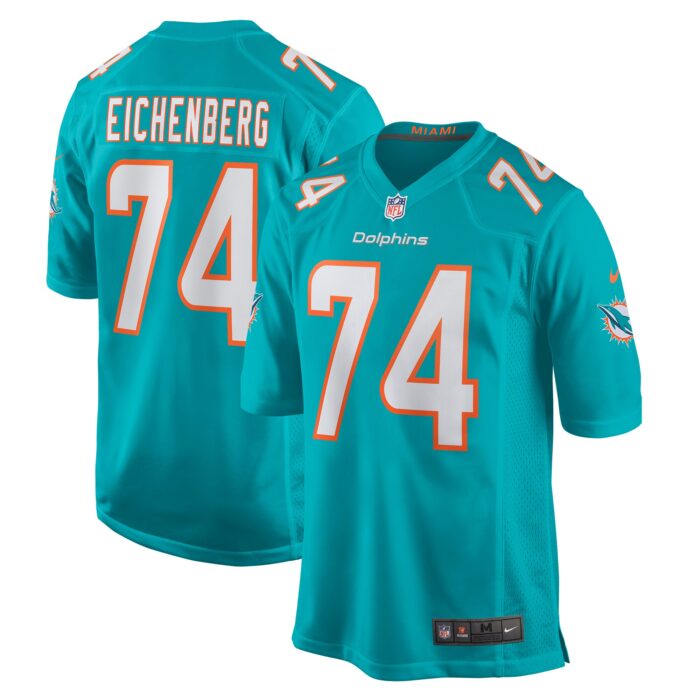 Men’s Miami Dolphins Liam Eichenberg Nike Aqua Game Jersey