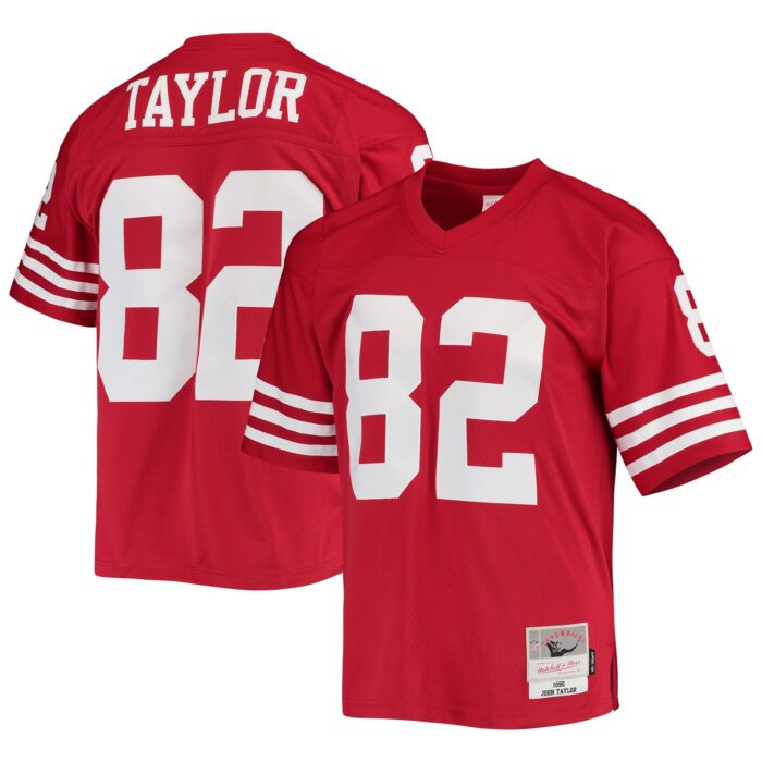 Men’s San Francisco 49ers John Taylor Mitchell & Ness Scarlet Legacy Replica Jersey