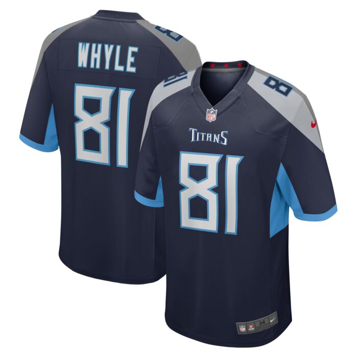 Men’s Tennessee Titans Josh Whyle Nike Navy Team Game Jersey