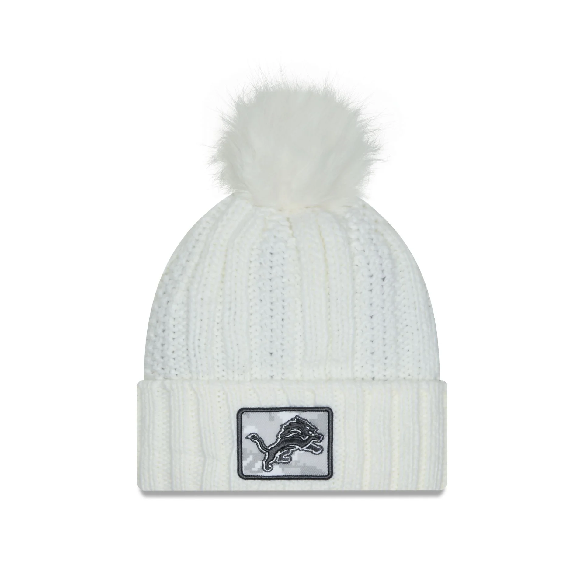 Detroit Lions 2024 Salute to Service Women's Pom Knit Hat