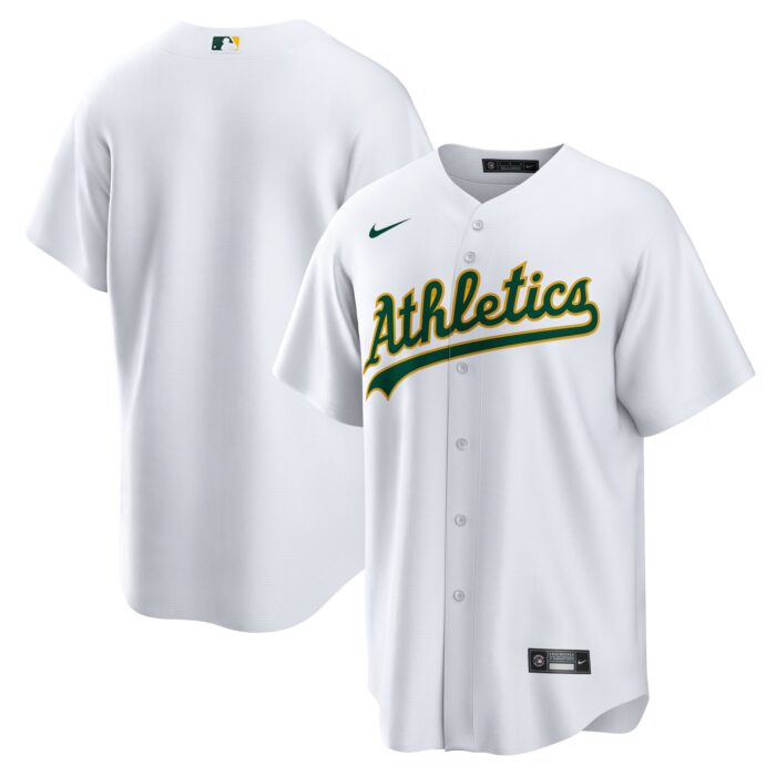 Men’s Oakland Athletics Nike White Home Blank Replica Jersey