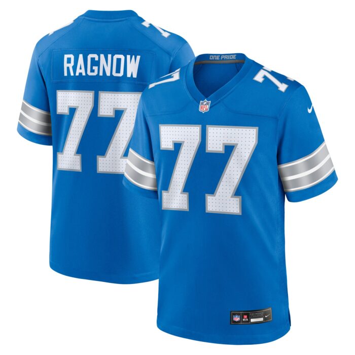 Men’s Detroit Lions Frank Ragnow Nike Blue Team Game Jersey