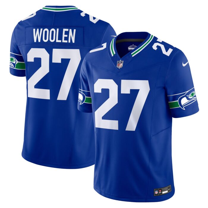 Men’s Seattle Seahawks Tariq Woolen Nike Royal Alternate Vapor F.U.S.E. Limited Jersey