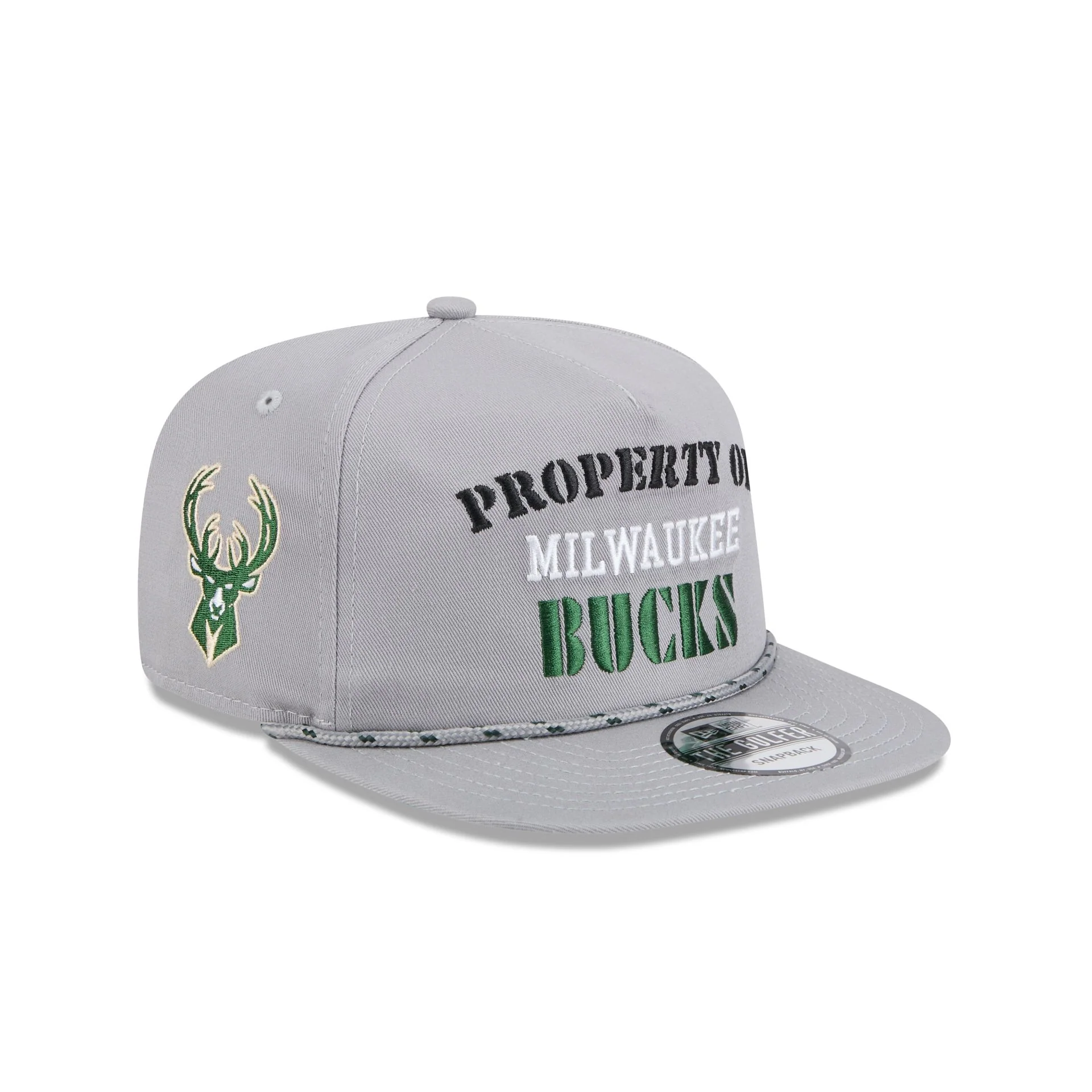 Milwaukee Bucks Vintage Gray Rope Golfer Hat