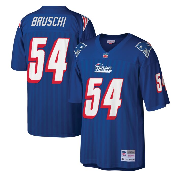 Men’s New England Patriots Tedy Bruschi Mitchell & Ness Royal Legacy Replica Jersey