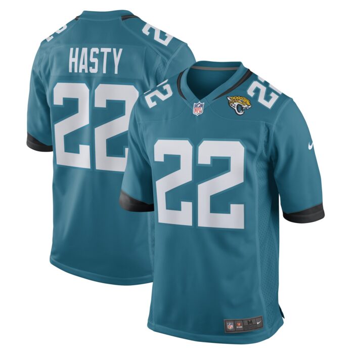 Men’s Jacksonville Jaguars Jamycal Hasty Nike Teal Game Player Jersey