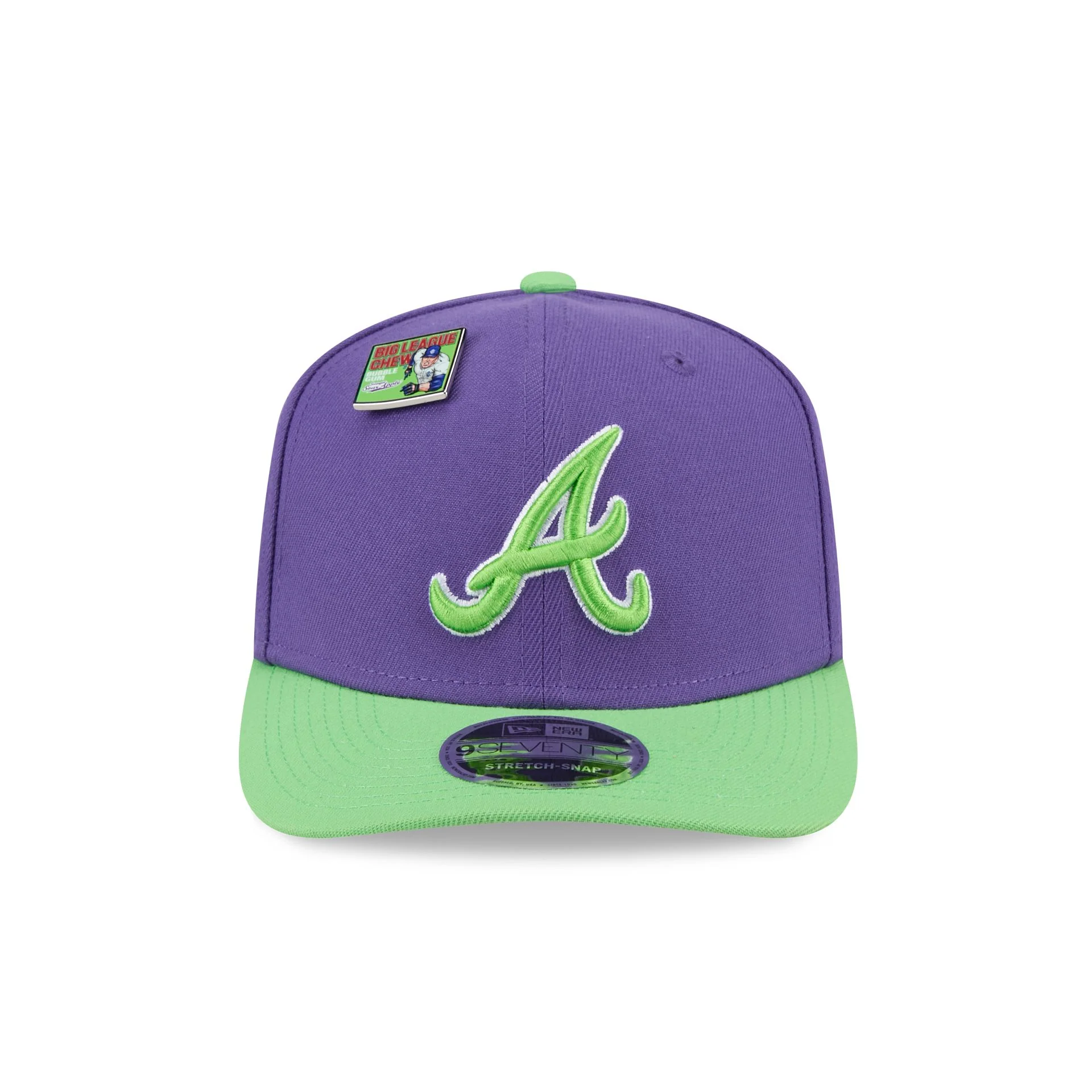 Big League Chew X Atlanta Braves Swingin' Sour Apple 9SEVENTY Stretch-Snap Hat