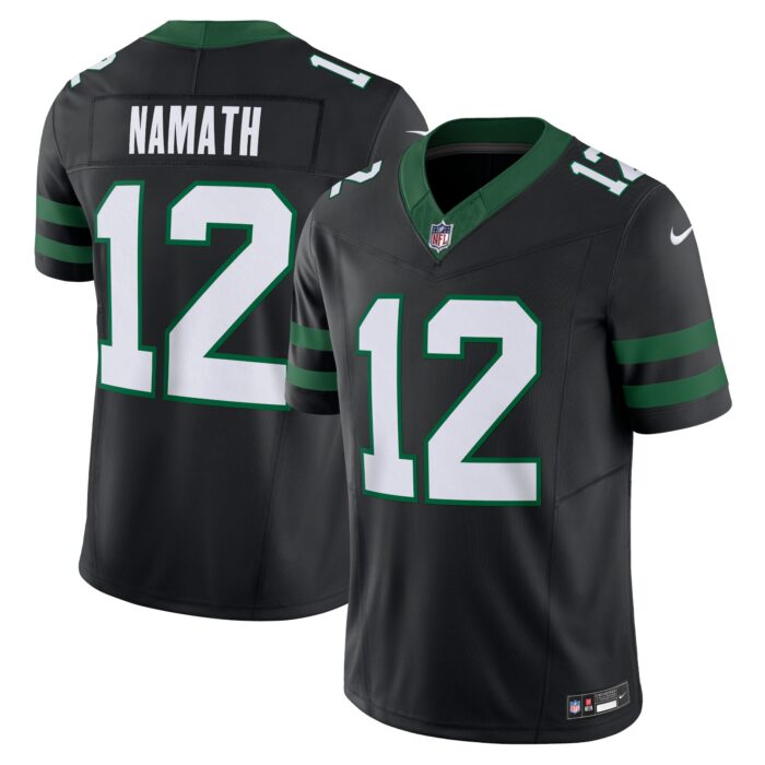 Men’s New York Jets Joe Namath Nike Legacy Black Alternate Vapor F.U.S.E. Limited Jersey