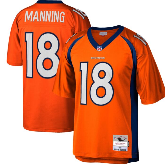 Men’s Denver Broncos Peyton Manning Mitchell & Ness Orange Big & Tall 2015 Retired Player Replica Jersey