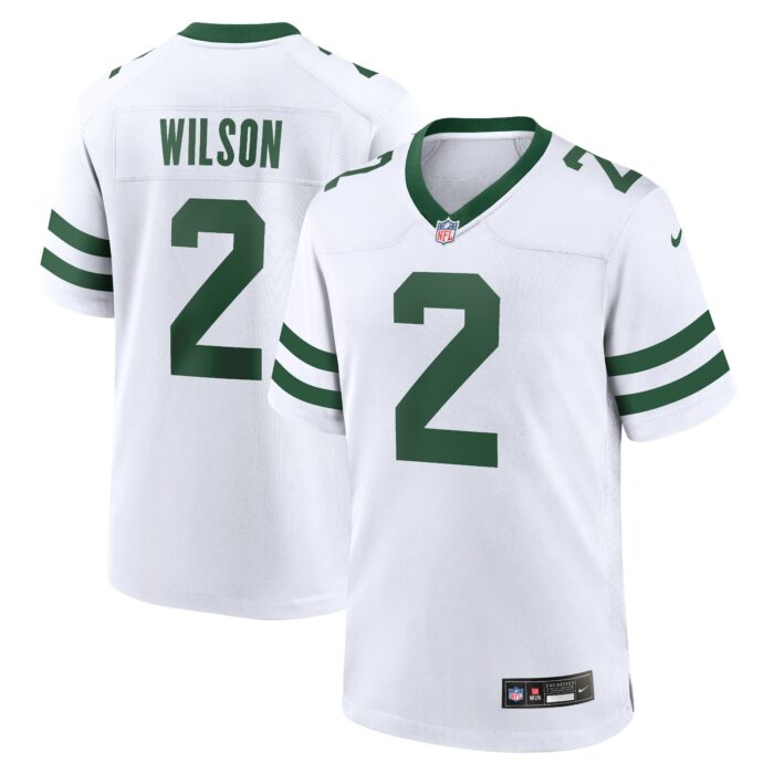 Men’s New York Jets Zach Wilson Nike Legacy White Game Jersey