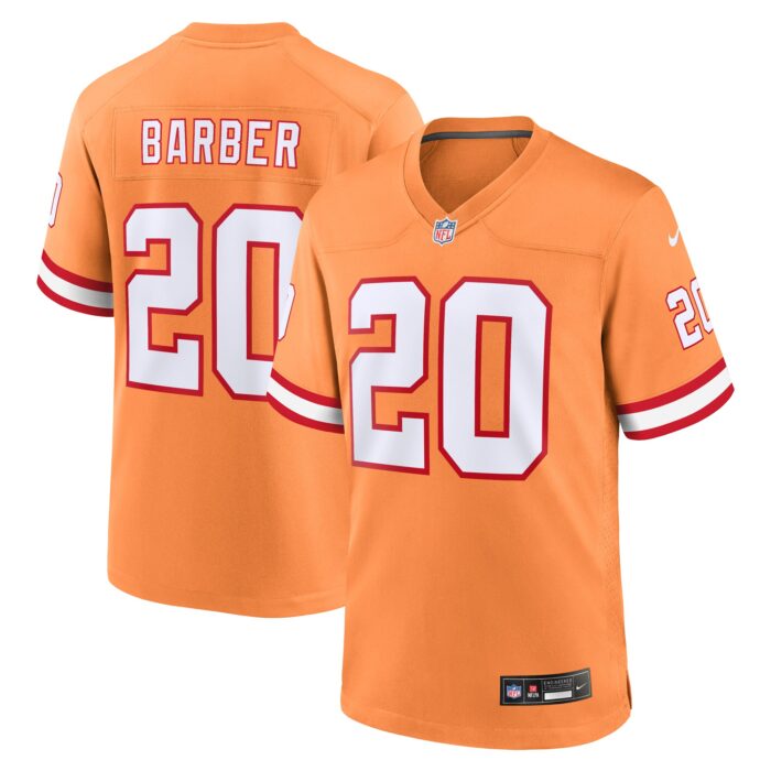 Men’s Tampa Bay Buccaneers Ronde Barber Nike Orange Throwback Game Jersey