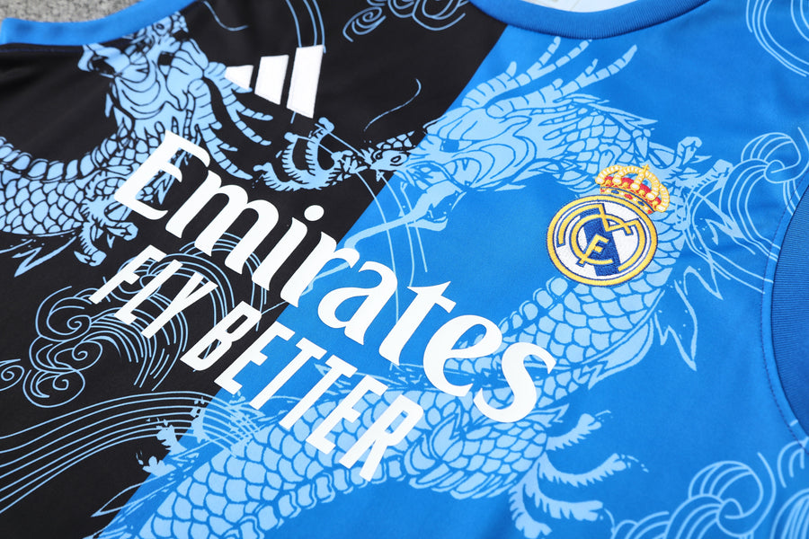 Kit Tank Top + Shorts Real Madrid Black/Blue Training 25/26