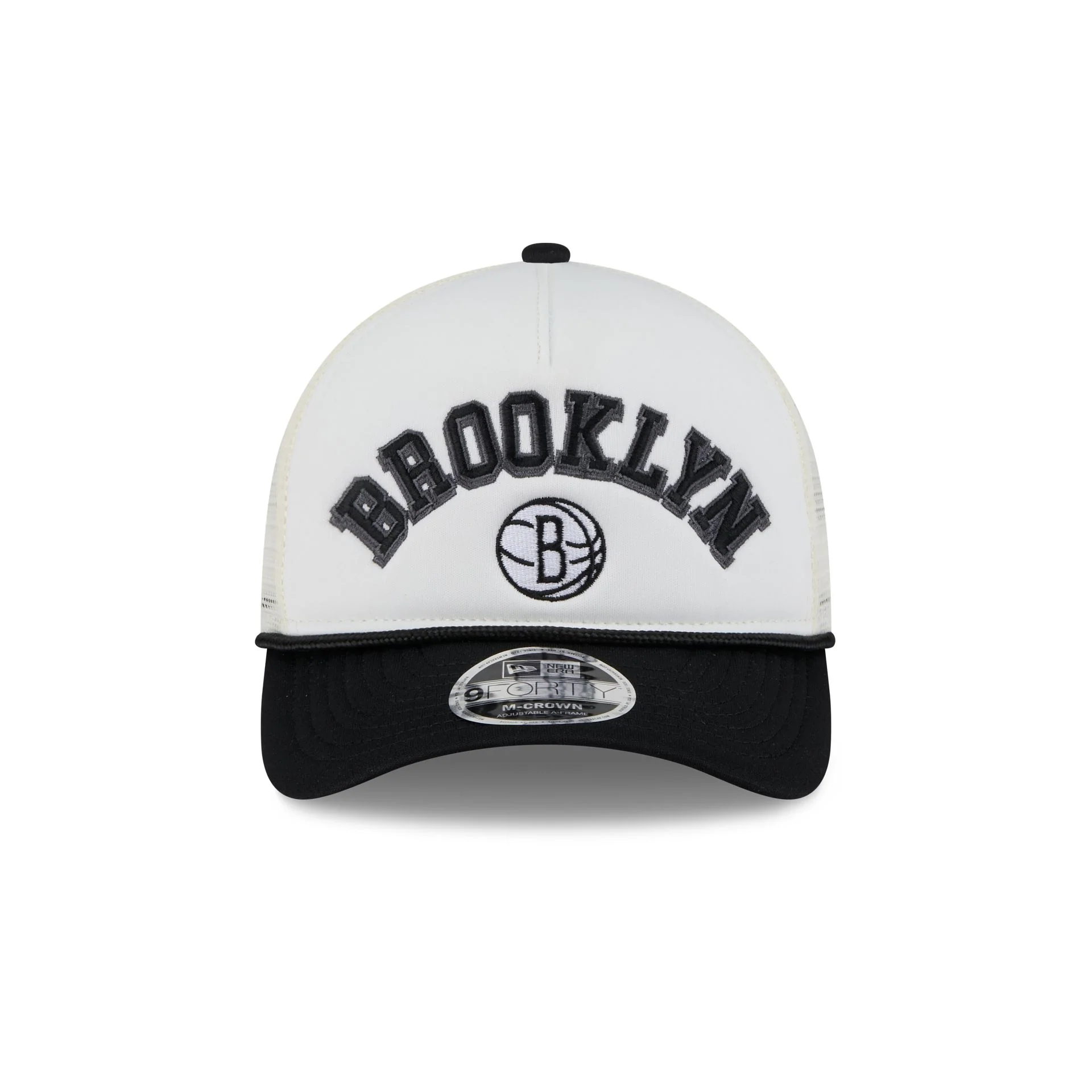 Brooklyn Nets Chrome Arch 9FORTY M-Crown A-Frame Trucker Hat