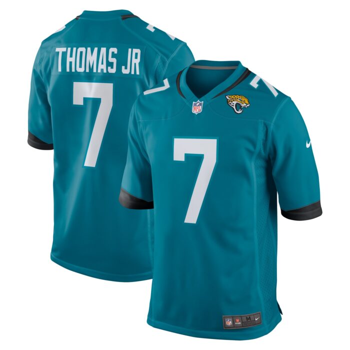 Men’s Jacksonville Jaguars Brian Thomas Jr Nike Teal 2024 NFL Draft First Round Pick Player Game Jersey