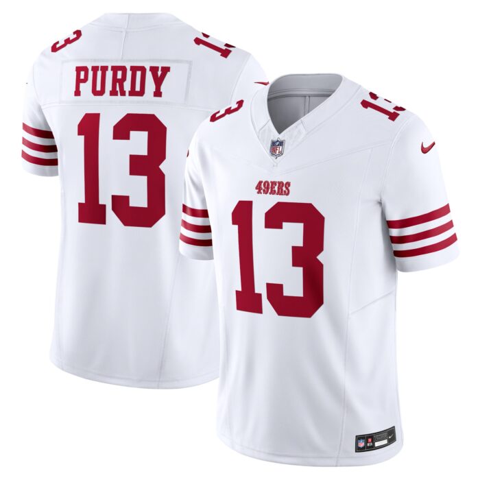 Men’s San Francisco 49ers Brock Purdy Nike White Vapor F.U.S.E. Limited Jersey