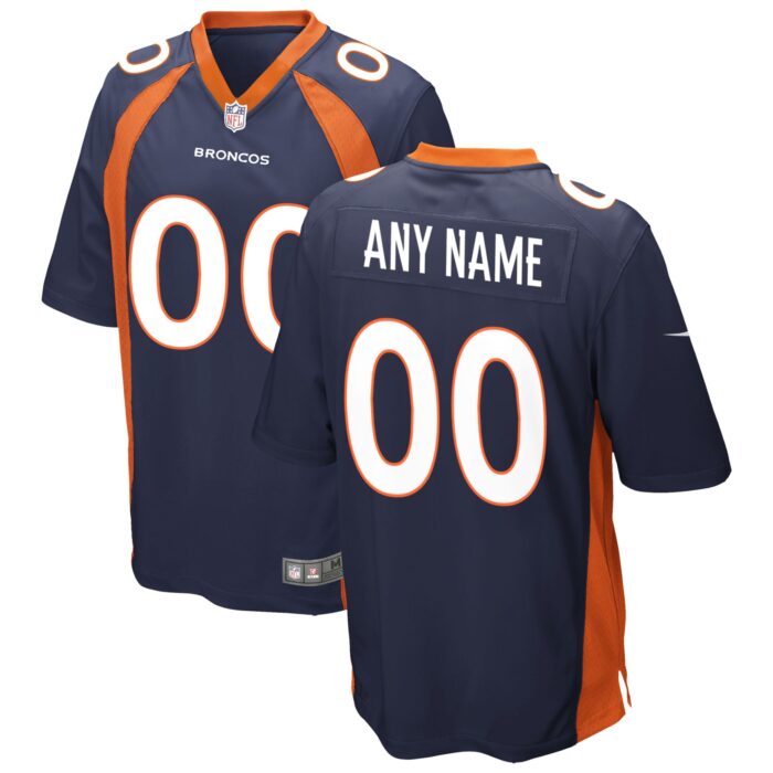 Men’s Denver Broncos Nike Navy Alternate Custom Game Jersey