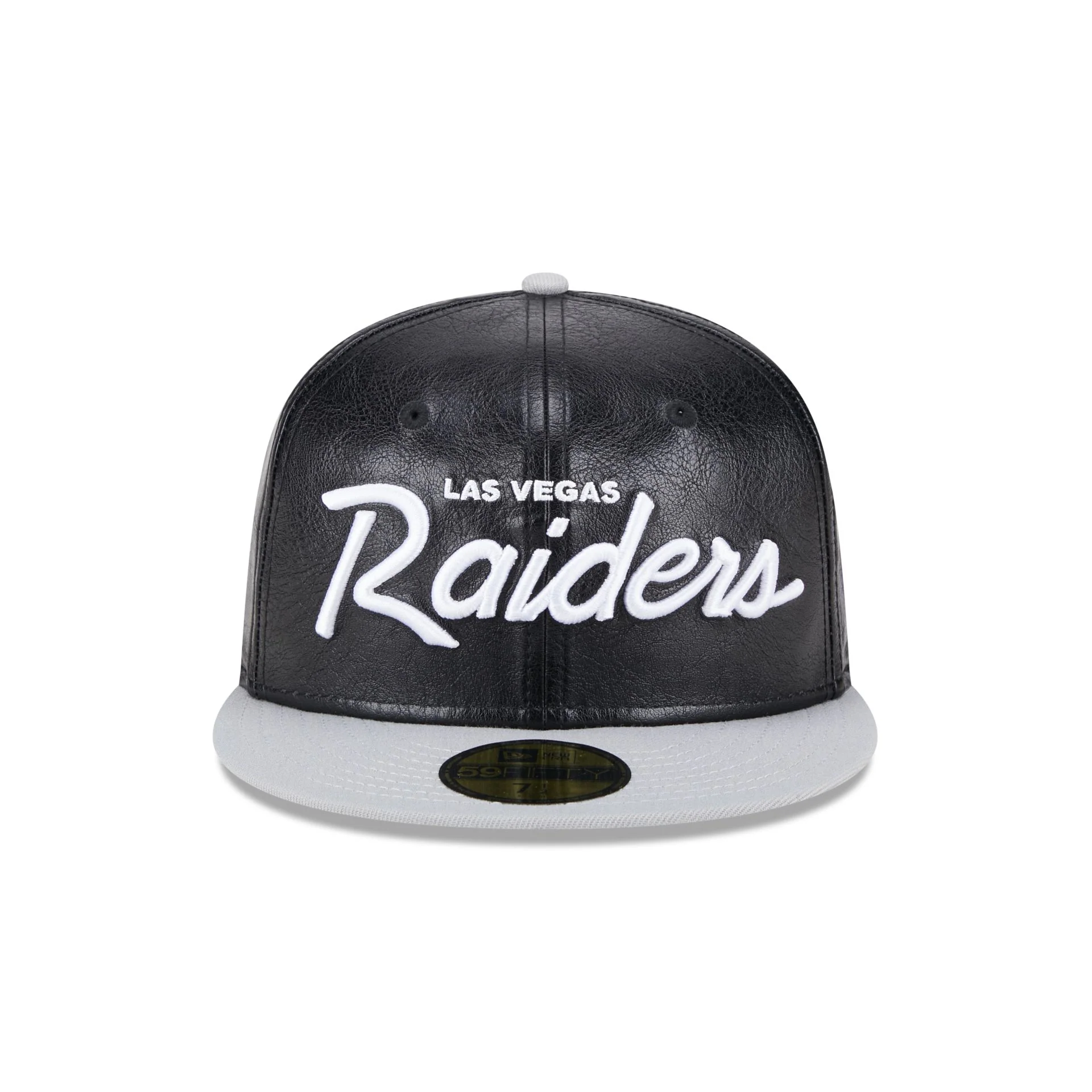 Las Vegas Raiders Faux Leather Crown 59FIFTY Fitted Hat