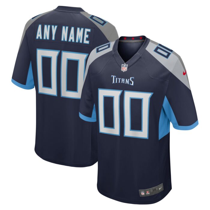 Men’s Tennessee Titans Nike Navy Custom Jersey
