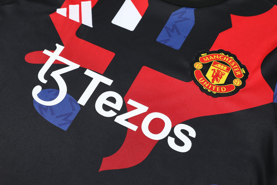 Kit Shirt + Shorts Manchester United Black/Blue/Red Training 25/26