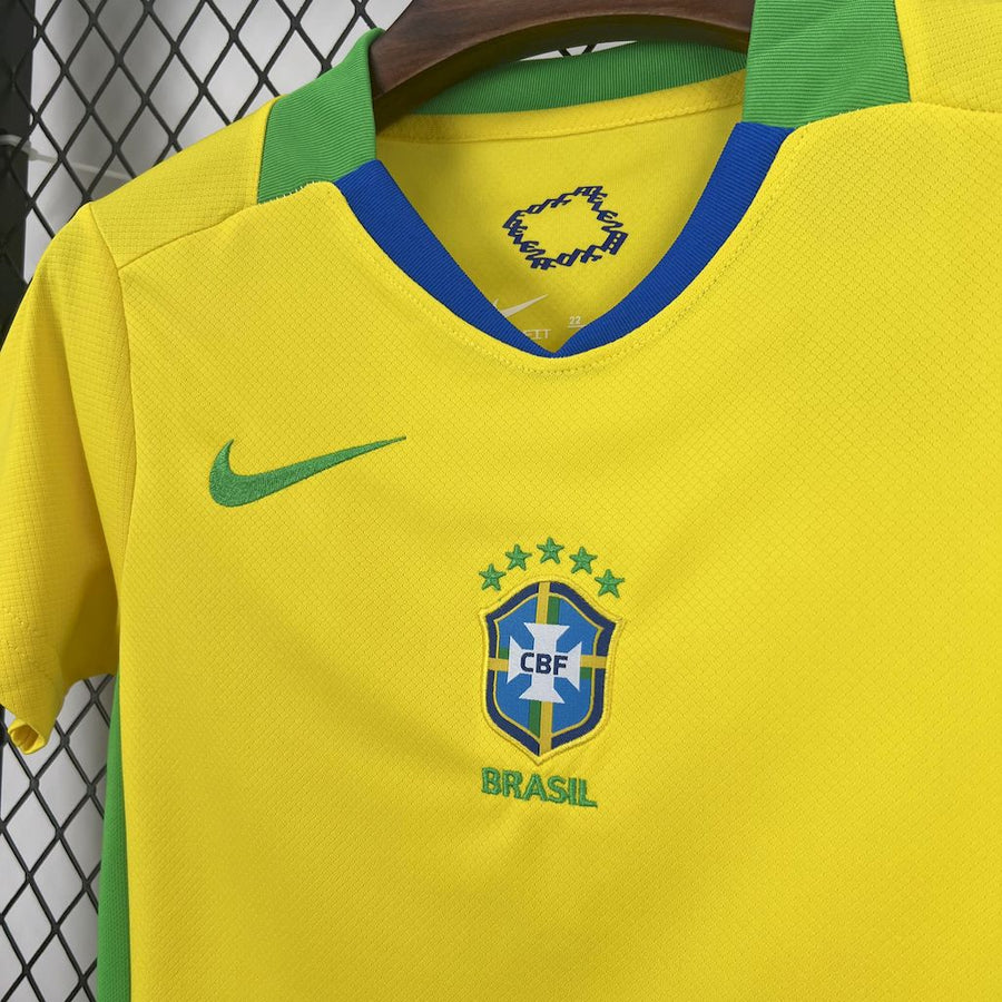 Brazil Home 2025 Kit Kids (Women s Team)
