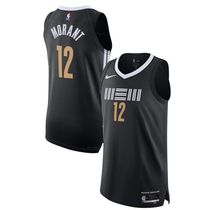 Men’s Memphis Grizzlies Ja Morant Nike Black Authentic Jersey – City Edition