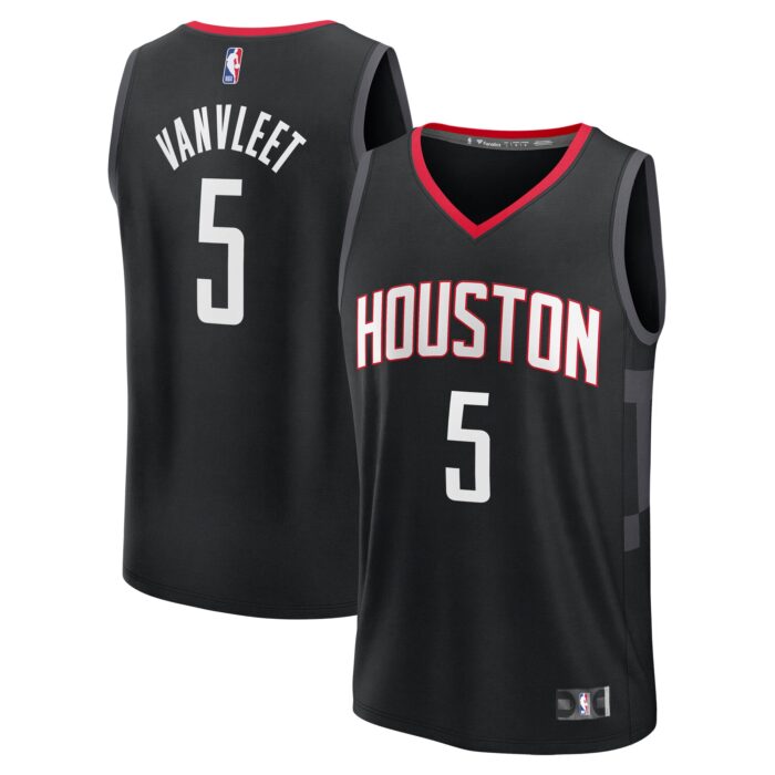 Men’s Houston Rockets Fred VanVleet Fanatics Black Fast Break Replica Player Jersey – Statement Edition