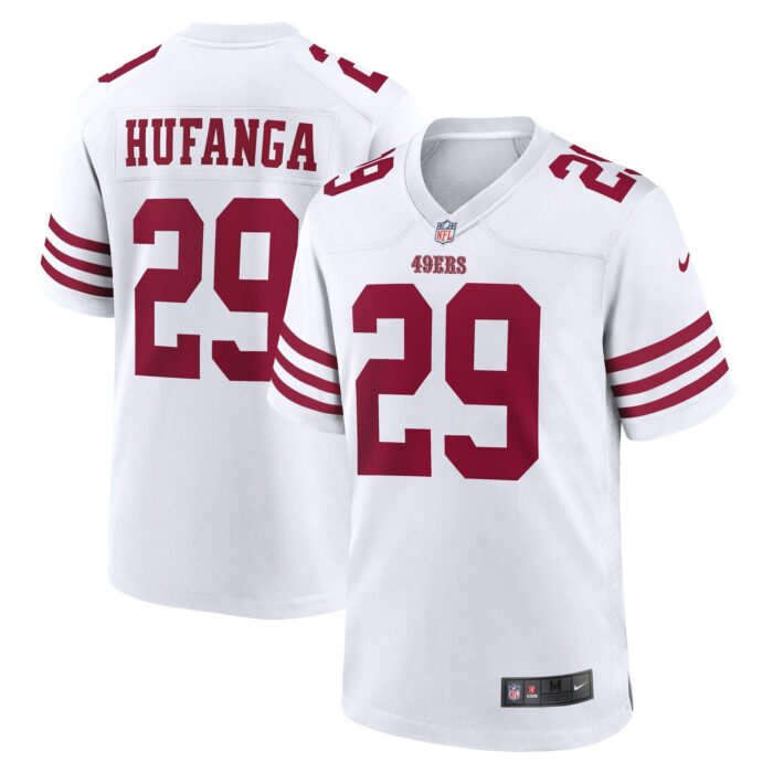 Men’s San Francisco 49ers Talanoa Hufanga Nike White Away Game Player Jersey