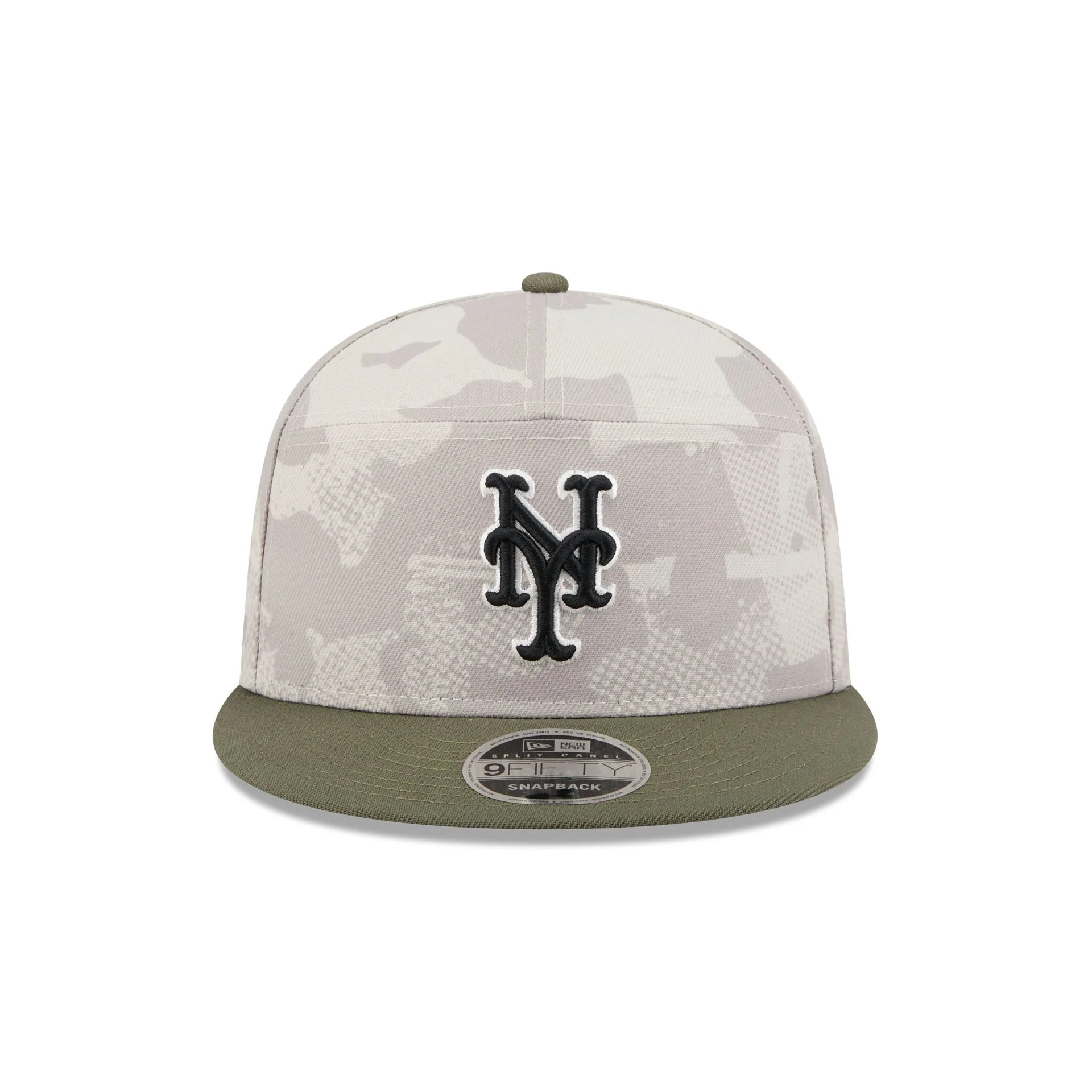 New York Mets Armed Forces Day 2025 Split Panel 9FIFTY Snapback Hat