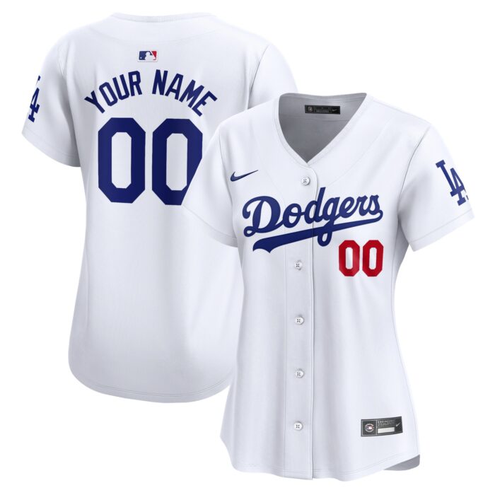 Women’s Los Angeles Dodgers Nike White Home Limited Custom Jersey