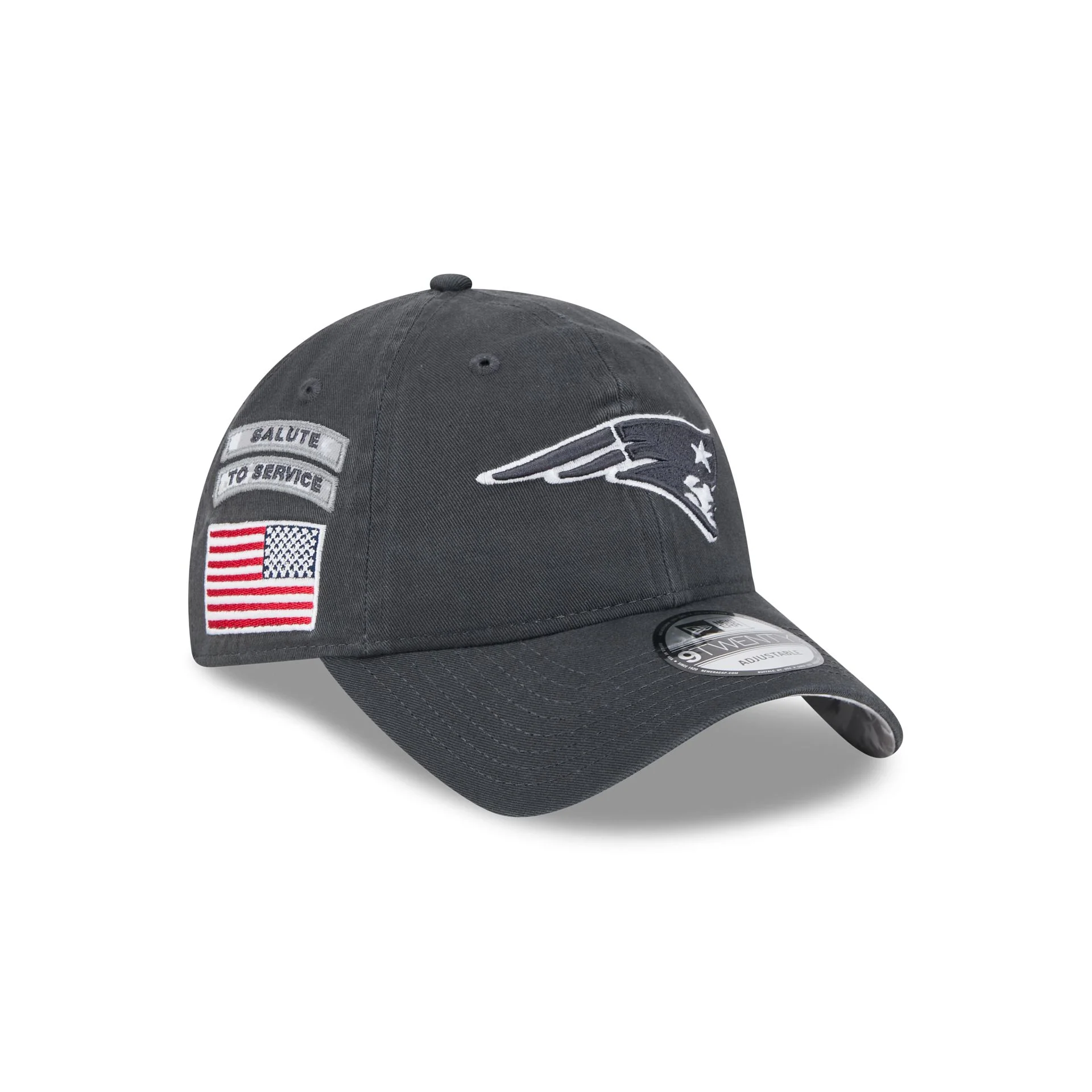 New England Patriots 2024 Salute to Service 9TWENTY Adjustable Hat