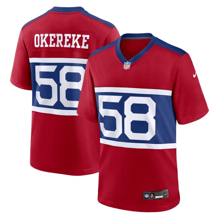 Men’s New York Giants Bobby Okereke Nike Century Red Alternate Player Game Jersey