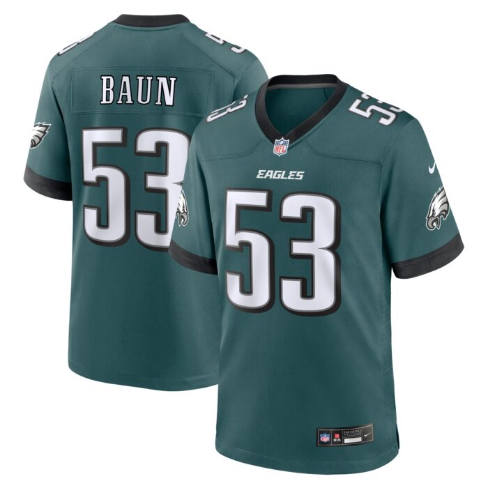 Men’s Philadelphia Eagles Zach Baun Nike Midnight Green Game Jersey