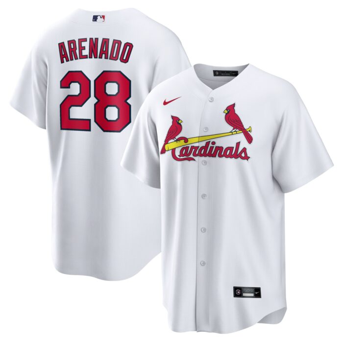 Men’s St. Louis Cardinals Nolan Arenado Nike White Home Official Replica Player Jersey