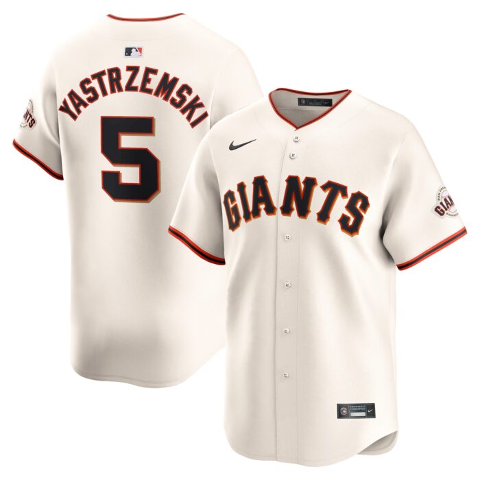 Men’s San Francisco Giants Mike Yastrzemski Nike Cream Home Limited Player Jersey