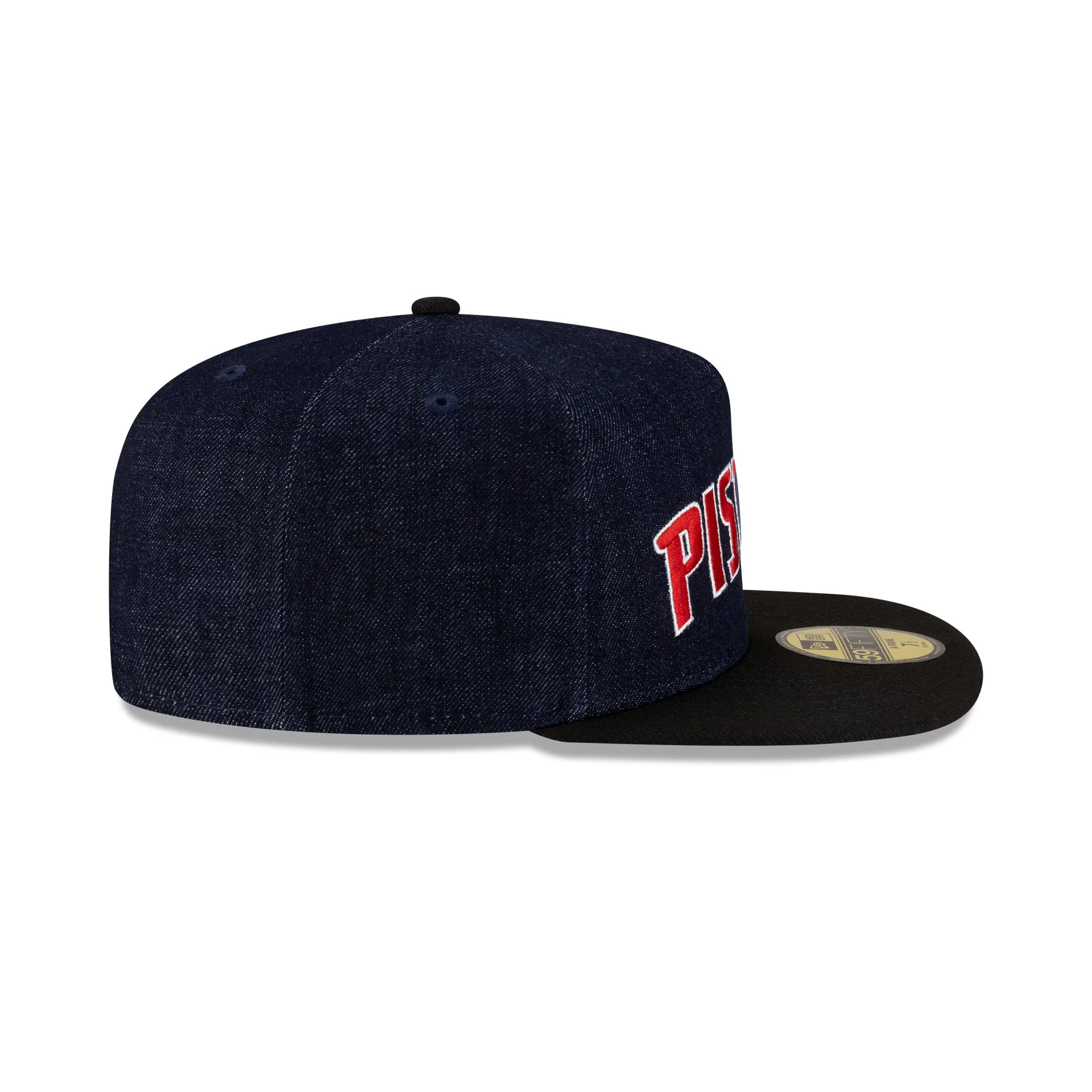 Detroit Pistons Navy Denim 59FIFTY A-Frame Fitted Hat