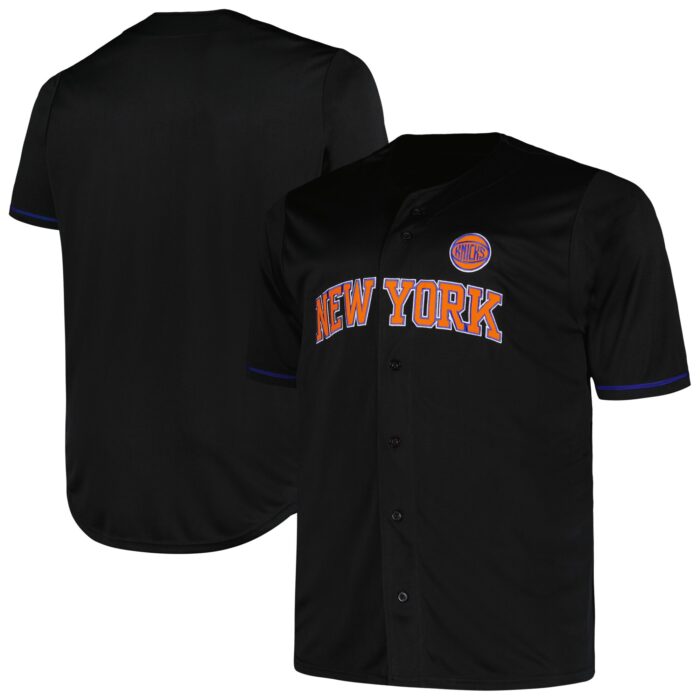 Men’s New York Knicks Profile Black Big & Tall Pop Jersey