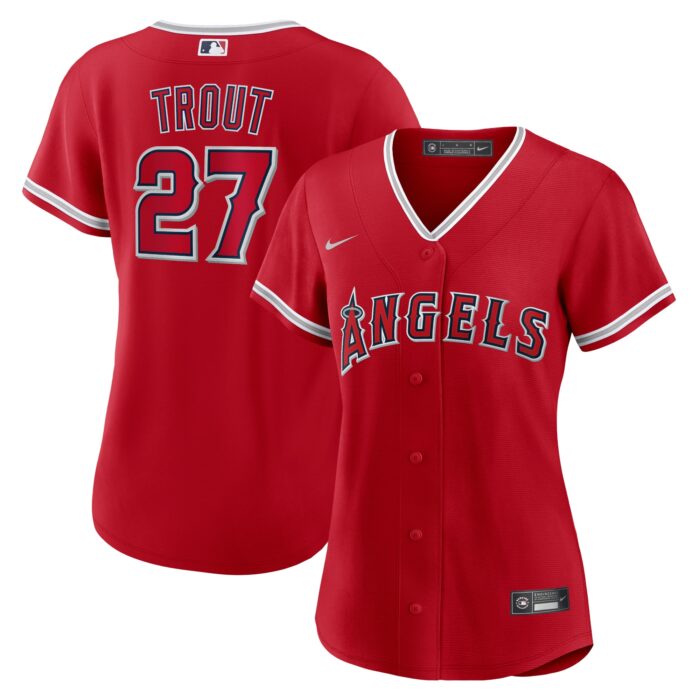 Women’s Los Angeles Angels Mike Trout Nike Red Alternate Replica Player Jersey