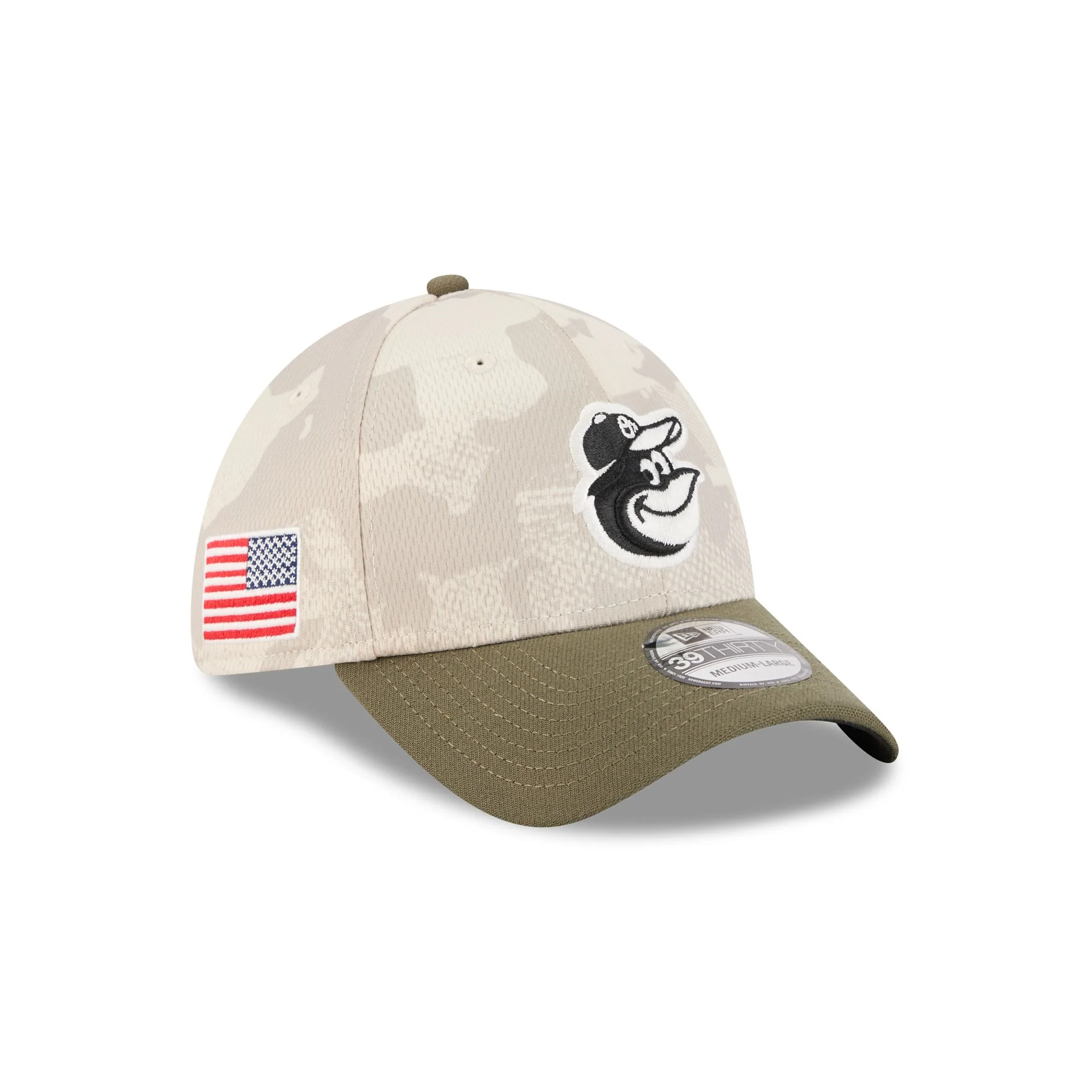 Baltimore Orioles Armed Forces Day 2025 39THIRTY Stretch Fit Hat