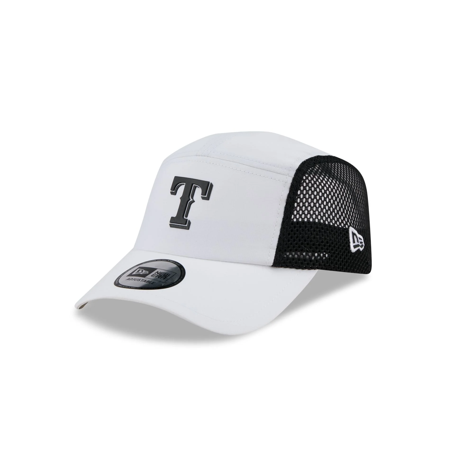 Texas Rangers White Poly Runner Adjustable Hat