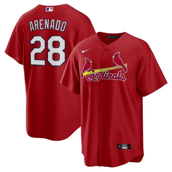 Men’s St. Louis Cardinals Nolan Arenado Nike Red Alternate Official Replica Player Jersey