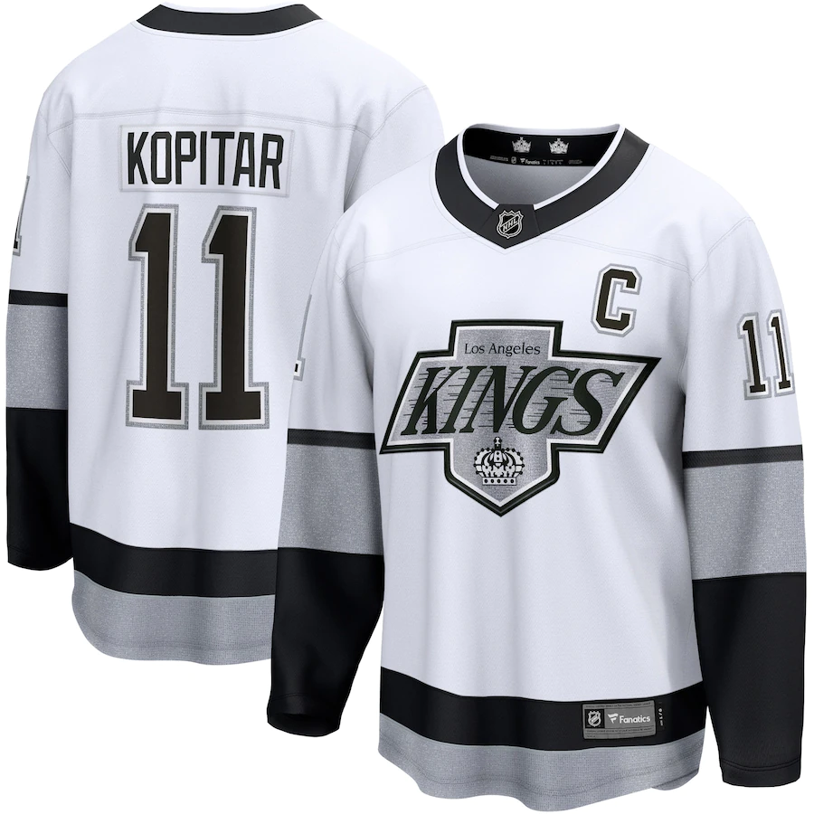 Men's Los Angeles Kings 11 Anze Kopitar White Alternate Premier Breakaway Player Jersey