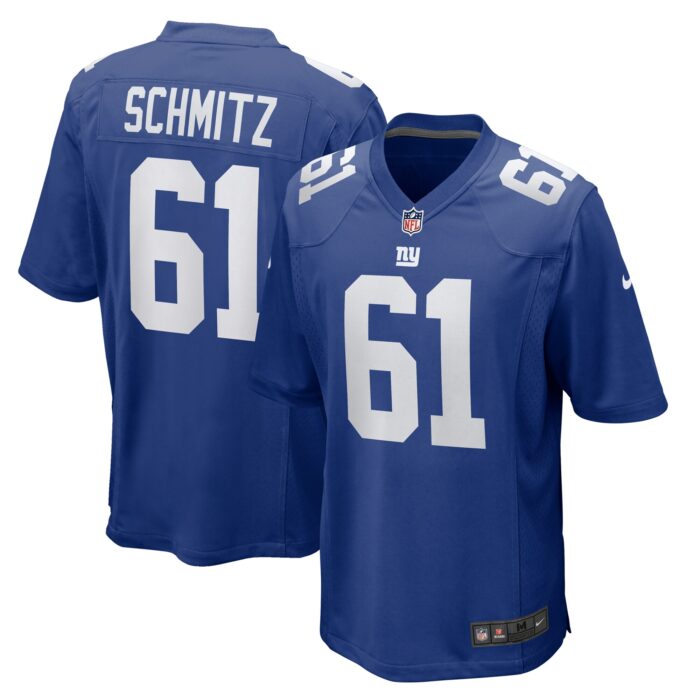 Men’s New York Giants John Michael Schmitz Nike Royal Team Game Jersey