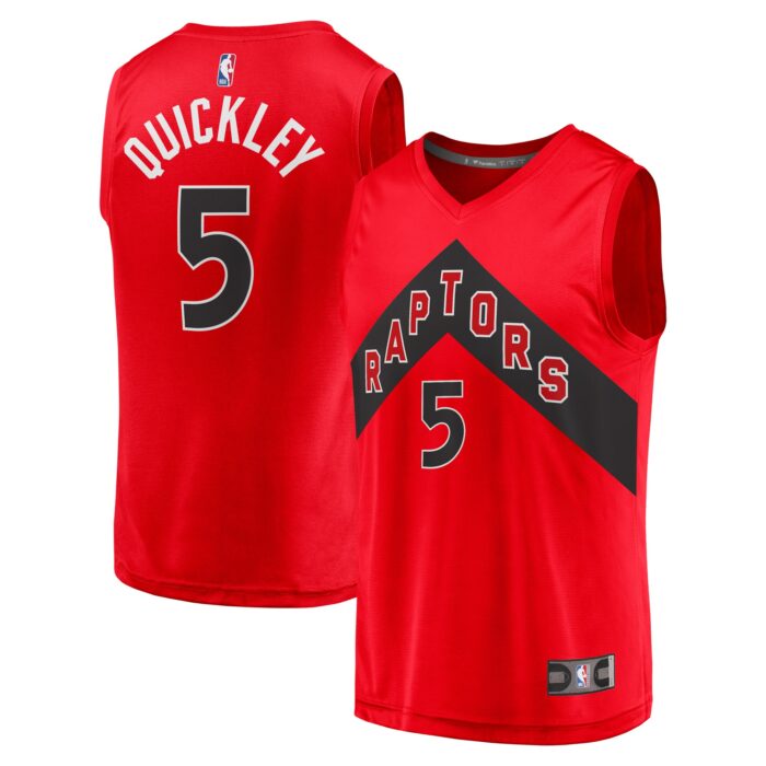 Youth Toronto Raptors Immanuel Quickley Fanatics Red Fast Break Player Jersey – Icon Edition