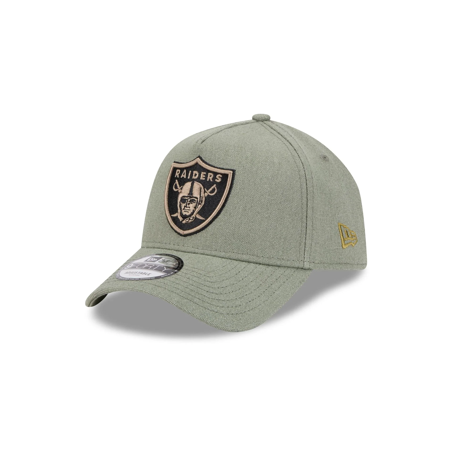 Las Vegas Raiders Logo Essentials Olive 9FORTY A-Frame Snapback Hat