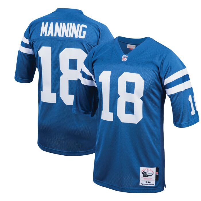 Men’s Indianapolis Colts 1998 Peyton Manning Mitchell & Ness Royal Authentic Throwback Retired Player Jersey