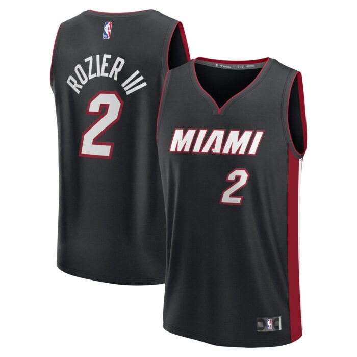 Youth Miami Heat Terry Rozier Fanatics Black Fast Break Player Jersey – Icon Edition