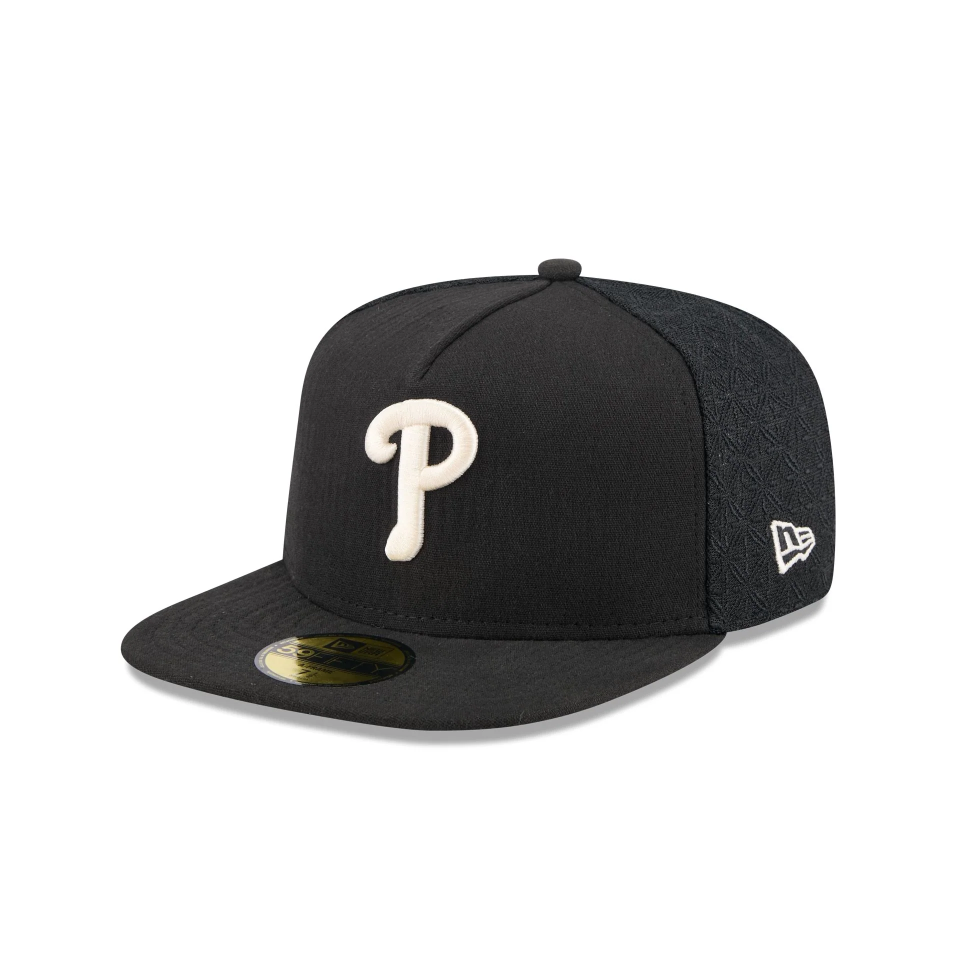 Philadelphia Phillies Black Mesh 59FIFTY A-Frame Fitted Hat