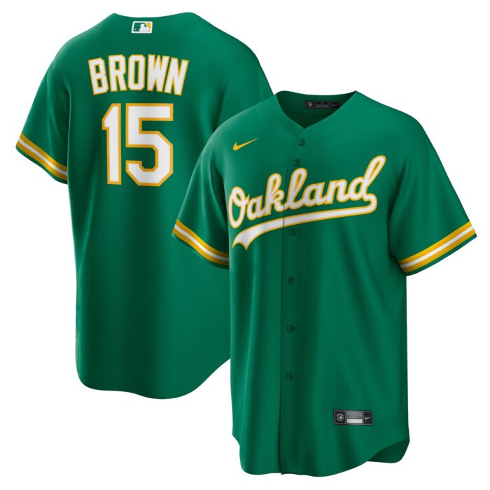 Men’s Oakland Athletics Seth Brown Nike Kelly Green Alternate Replica Jersey