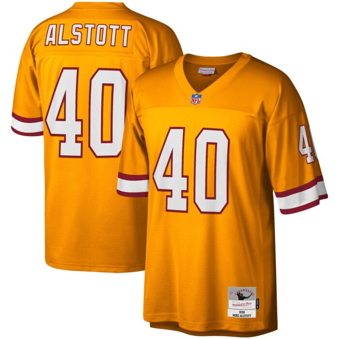 Men’s Tampa Bay Buccaneers Mike Alstott Mitchell & Ness Orange Big & Tall 1996 Retired Player Replica Jersey