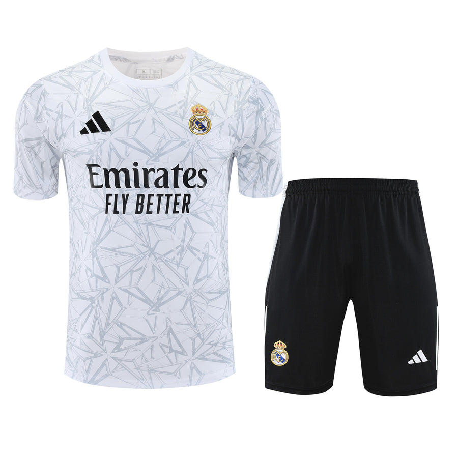 Kit Shirt + Shorts Real Madrid White/Black Training 25/26